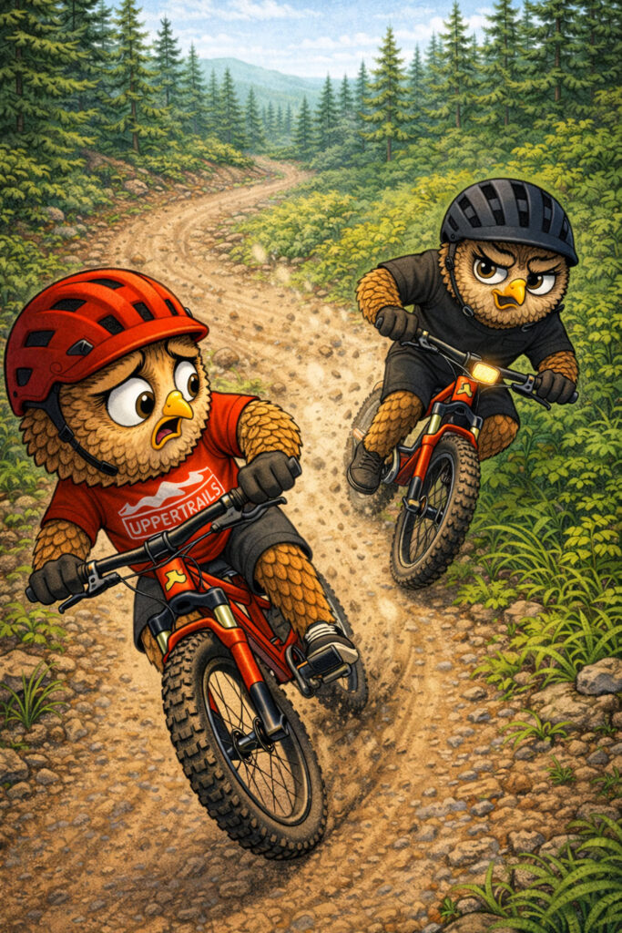 UpperHoot Überholen auf den Trails